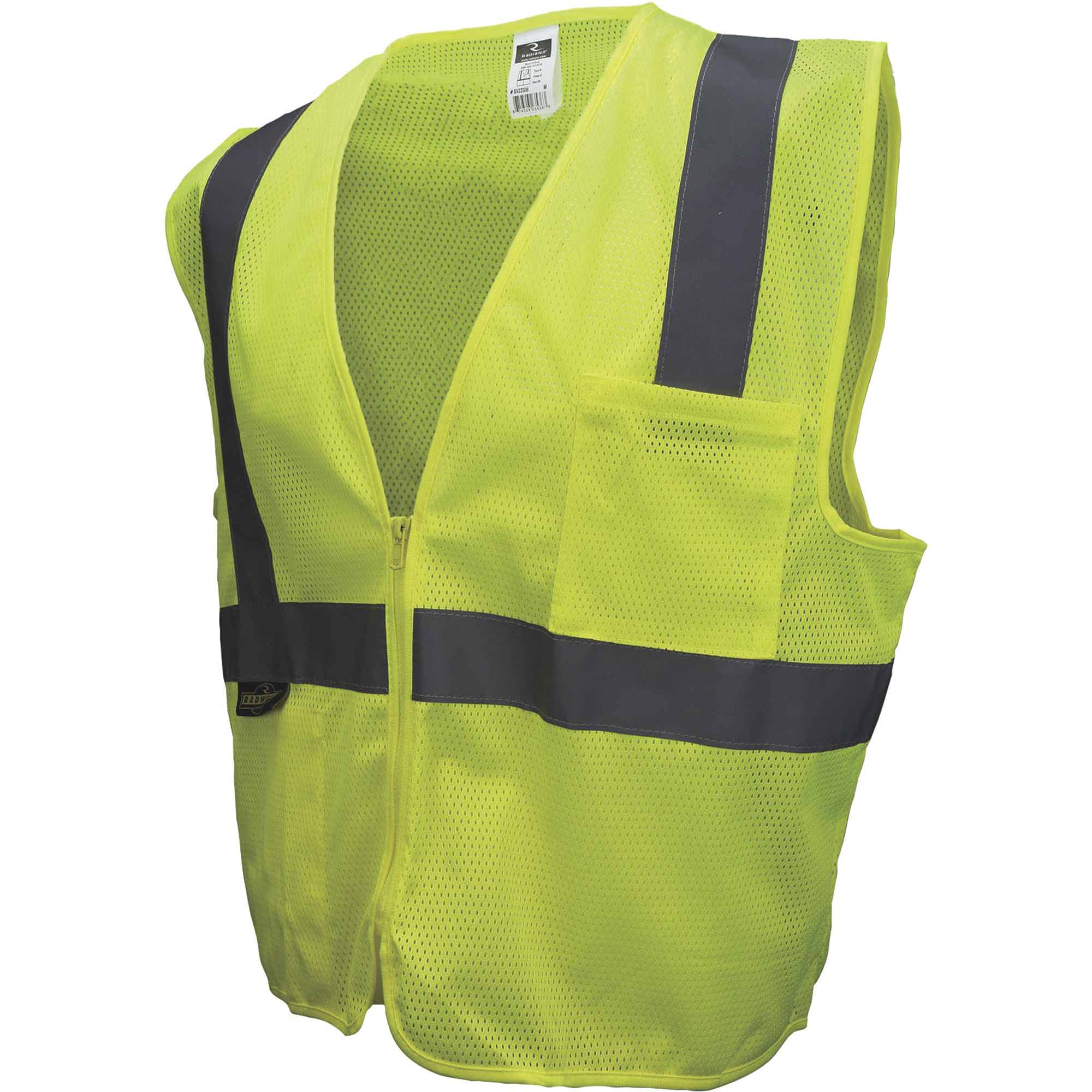 Radians Radwear CL2 MESH SFTY VEST GRN-L ZPR